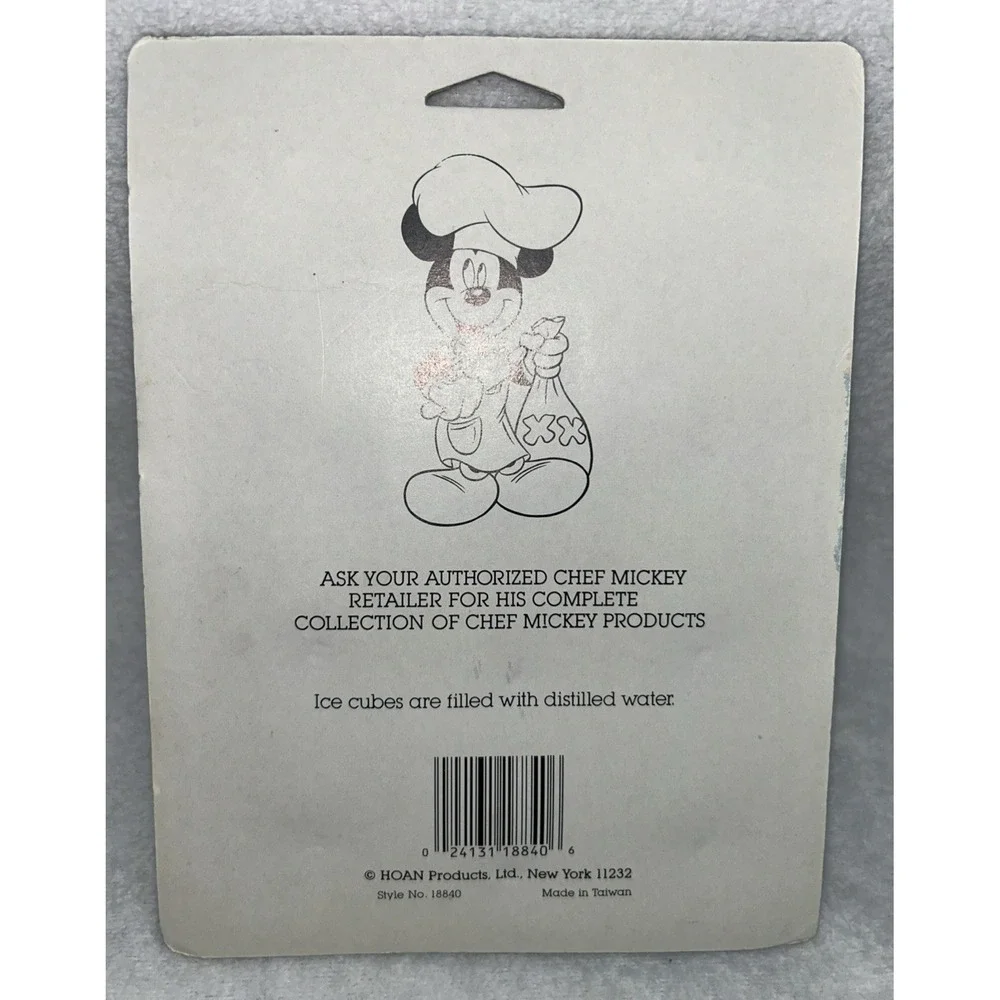 Vintage Disney Mickey Mouse Ice Cubes Molds 8 Pcs Chef Mickey Factory‎ Sealed
